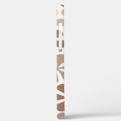 Abstract Bloemen (B) Bruin Taupe Crème Case-Mate iPhone Case (Achterkant / Links)