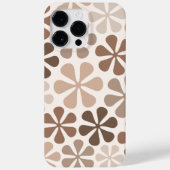 Abstract Bloemen (B) Bruin Taupe Crème Case-Mate iPhone Case (Achterkant)