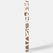 Abstract Bloemen (B) Bruin Taupe Crème Case-Mate iPhone Case (Achterkant / Links)