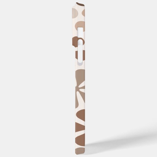 Abstract Bloemen (B) Bruin Taupe Crème Case-Mate iPhone Case (Achterkant / Links)