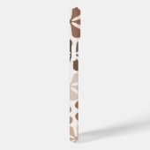 Abstract Bloemen (B) Bruin Taupe Crème Case-Mate iPhone Case (Achterkant / Rechts)