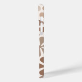 Abstract Bloemen (B) Bruin Taupe Crème Case-Mate iPhone Case (Achterkant / Links)