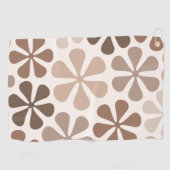 Abstract Bloemen (B) Bruin Taupe Crème Golfhanddoek (Horizontaal)