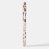 Abstract Bloemen (B) Bruin Taupe Crème iPhone Hoesje (Rechterkant)