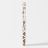 Abstract Bloemen (B) Bruin Taupe Crème iPhone Hoesje (Linkerkant)