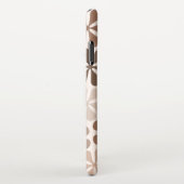 Abstract Bloemen (B) Bruin Taupe Crème iPhone Hoesje (Rechterkant)