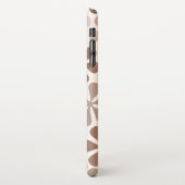 Abstract Bloemen (B) Bruin Taupe Crème iPhone Hoesje (Linkerkant)