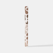 Abstract Bloemen (B) Bruin Taupe Crème iPhone Hoesje (Rechterkant)