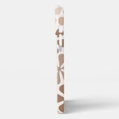 Abstract Bloemen (B) Bruin Taupe Crème iPhone Hoesje (Linkerkant)