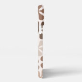 Abstract Bloemen (B) Bruin Taupe Crème iPhone Hoesje (Rechterkant)