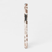 Abstract Bloemen (B) Bruin Taupe Crème iPhone Hoesje (Rechterkant)