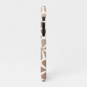 Abstract Bloemen (B) Bruin Taupe Crème iPhone Hoesje (Linkerkant)