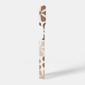 Abstract Bloemen (B) Bruin Taupe Crème iPhone Hoesje (Rechterkant)