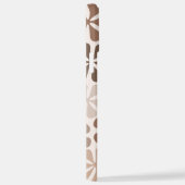 Abstract Bloemen (B) Bruin Taupe Crème iPhone Hoesje (Rechterkant)