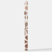 Abstract Bloemen (B) Bruin Taupe Crème iPhone Hoesje (Linkerkant)