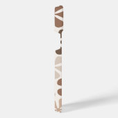 Abstract Bloemen (B) Bruin Taupe Crème iPhone Hoesje (Rechterkant)