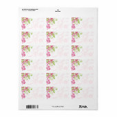 Abstract Bloemen Bruiloft Blank Adres Mailing Etiket (Full Sheet)