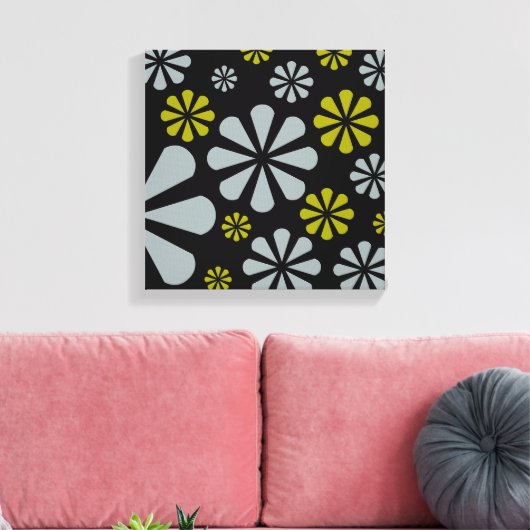 Abstract Bloemen canvas print (Insitu (Woonkamer))