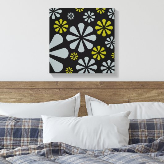 Abstract Bloemen canvas print (Insitu (Slaapkamer))