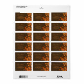 Abstract Bloemen Herfst Bruiloft Retouradres Label (Full Sheet)