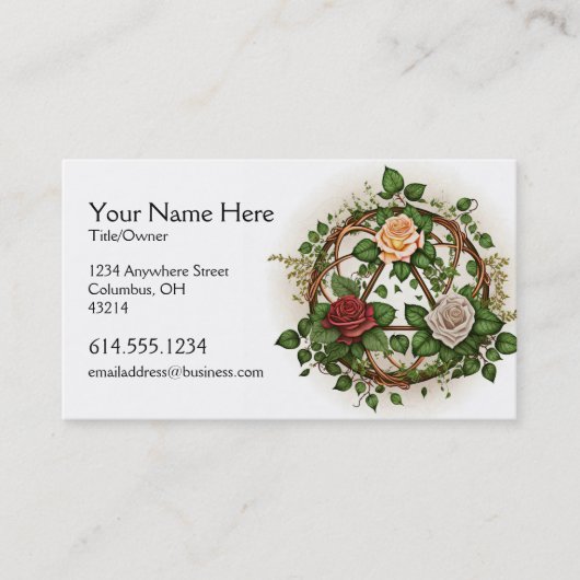 Abstract Bloemen Keltisch Design Iers Visitekaartj Visitekaartje (Voorkant)