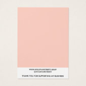 Abstract Bloemen Ketting Oorbel Sieraden Display Visitekaartje (Achterkant)