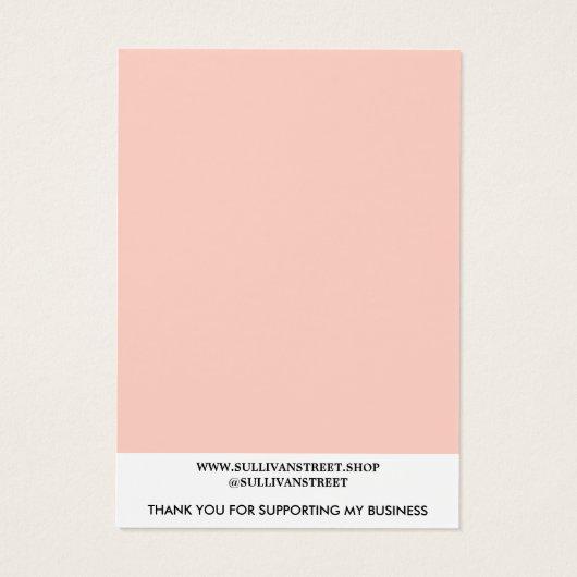 Abstract Bloemen Ketting Oorbel Sieraden Display Visitekaartje (Achterkant)