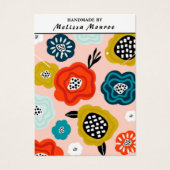 Abstract Bloemen Ketting Oorbel Sieraden Display Visitekaartje (Voorkant)