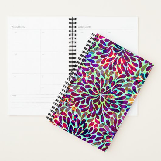 Abstract Bloemen Naadloos Patroon Planner (Display)