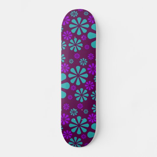 Abstract Bloemen skateboard (Voorkant)