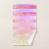 Abstract Bloemen Strepen in Waterverf Bad Handdoek (Handdoek)