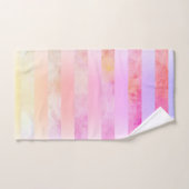 Abstract Bloemen Strepen in Waterverf Bad Handdoek (Handdoek)