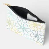 Abstract Bloemen Teals Geel Limoen Wit Etui (Open)