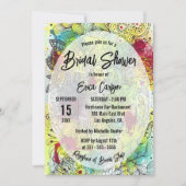 Abstract Bloemen Waterverf Line Art Vrijgezellenfe Kaart (Voorkant)