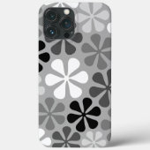 Abstract Bloemen Zwart Wit Grijs Case-Mate iPhone Case (Achterkant)