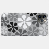 Abstract Bloemen Zwart Wit Grijs Case-Mate iPhone Case (Achterkant (horizontaal))