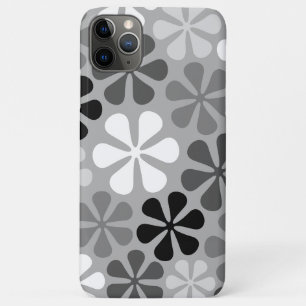 Abstract Bloemen Zwart Wit Grijs Case-Mate iPhone Case