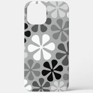Abstract Bloemen Zwart Wit Grijs Case-Mate iPhone Case