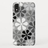 Abstract Bloemen Zwart Wit Grijs Case-Mate iPhone Case (Achterkant)