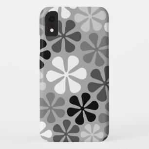 Abstract Bloemen Zwart Wit Grijs Case-Mate iPhone Case