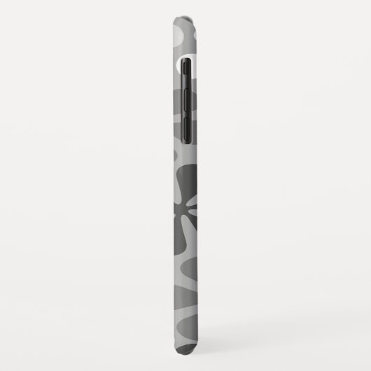 Abstract Bloemen Zwart Wit Grijs Case-Mate iPhone Case (Achterkant/links)