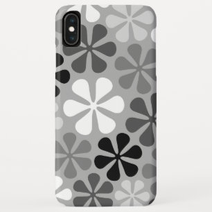 Abstract Bloemen Zwart Wit Grijs Case-Mate iPhone Case