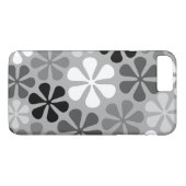 Abstract Bloemen Zwart Wit Grijs Case-Mate iPhone Case (Achterkant (Horizontaal))