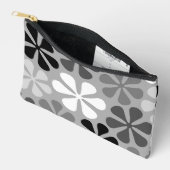 Abstract Bloemen Zwart Wit Grijs Etui (Open)