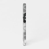 Abstract Bloemen Zwart Wit Grijs iPhone Hoesje (Rechterkant)