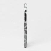 Abstract Bloemen Zwart Wit Grijs iPhone Hoesje (Linkerkant)