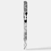 Abstract Bloemen Zwart Wit Grijs iPhone Hoesje (Rechterkant)