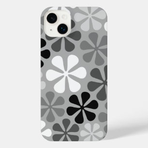 Abstract Bloemen Zwart Wit Grijs