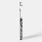 Abstract Bloemen Zwart Wit Grijs iPhone Hoesje (Linkerkant)