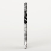 Abstract Bloemen Zwart Wit Grijs iPhone Hoesje (Rechterkant)